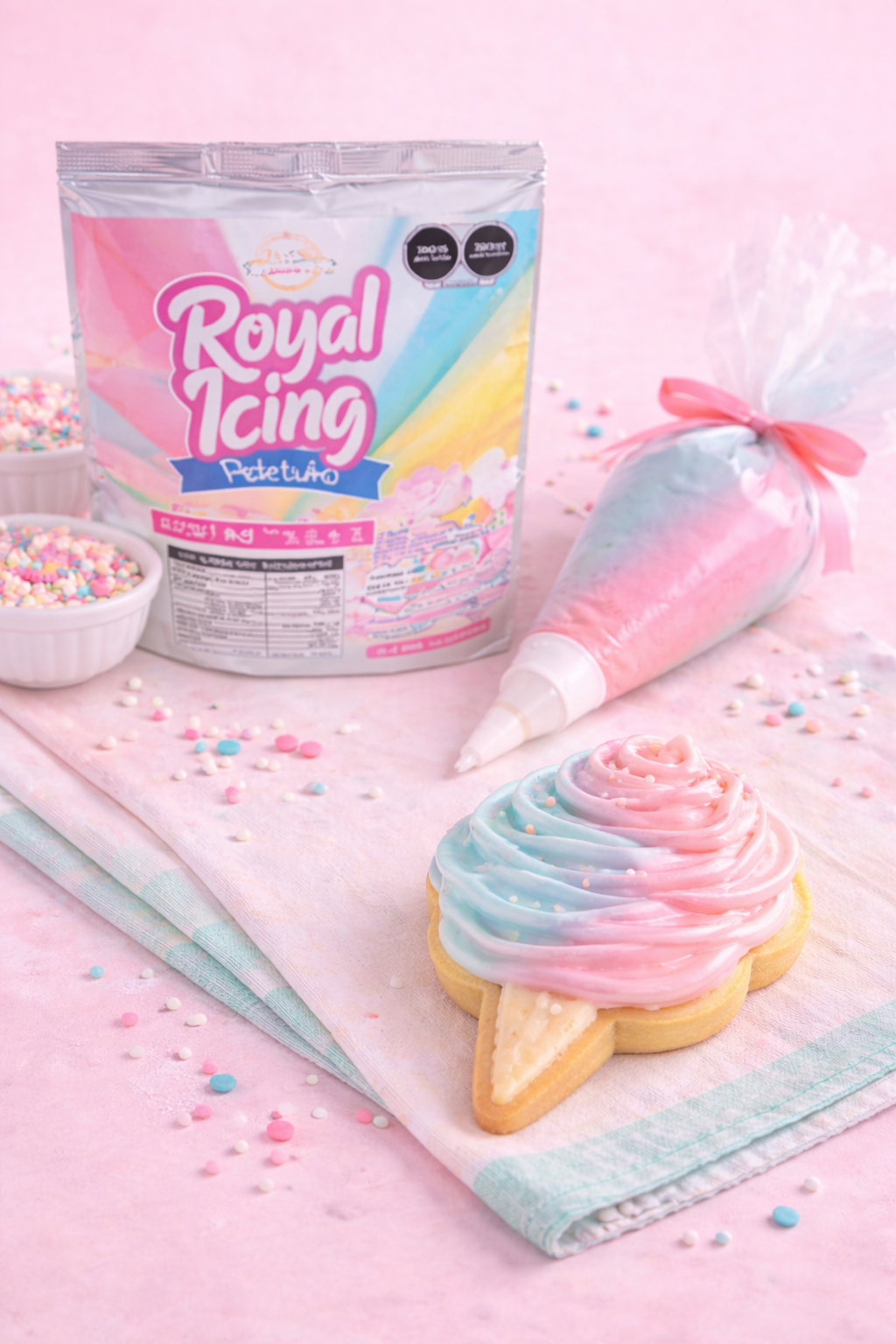 🍭 Royal Icing- algodón de azúcar