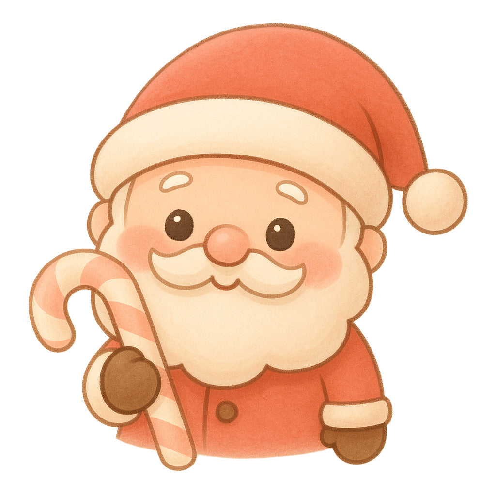 Santa y su bastón 🌲