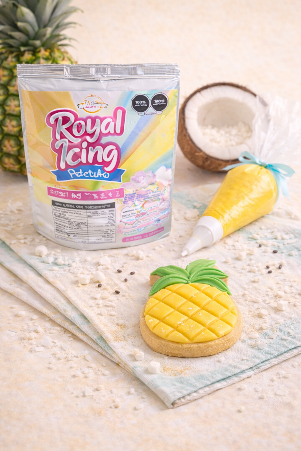 Royal Icing -piña coco