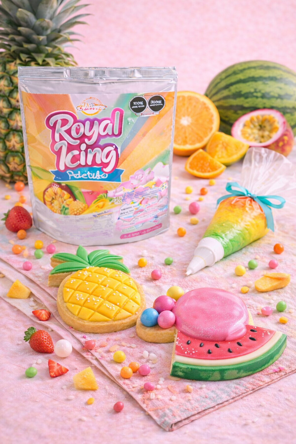 🍍🥭Royal Icing-frutos tropicales