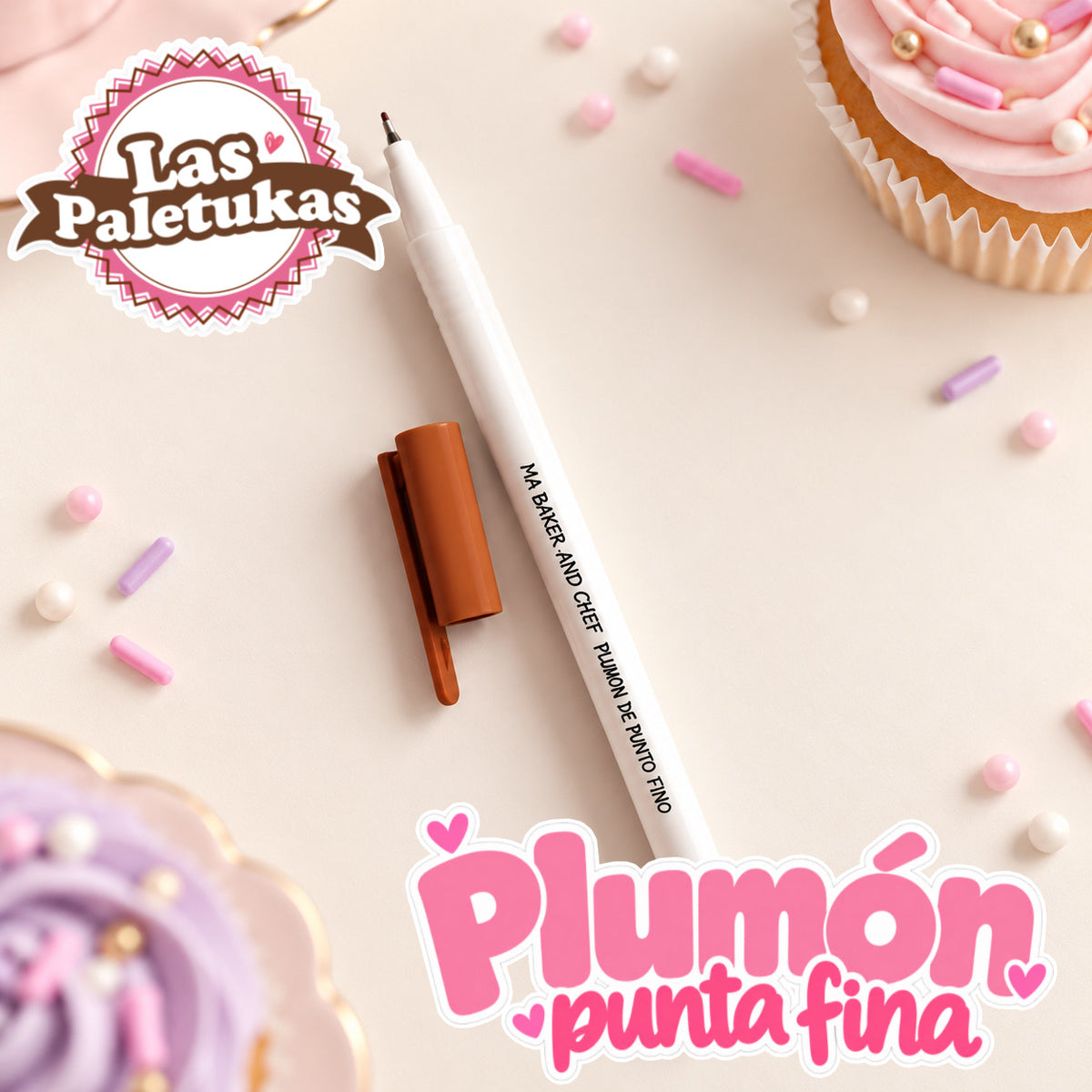Set de 10 plumones comestibles de punta fina
