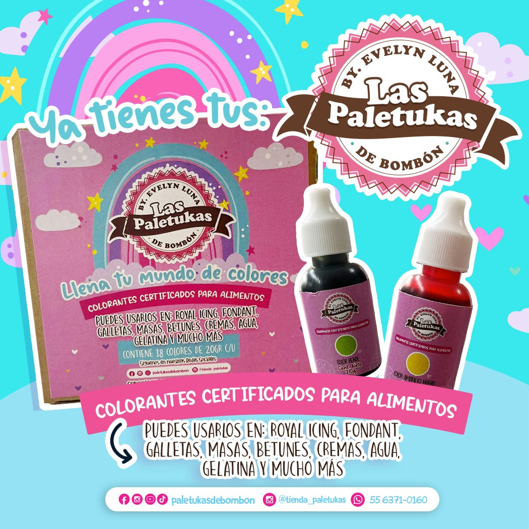 CAJA DE COLORES DE 18 PZAS DE 20 GR C/U
